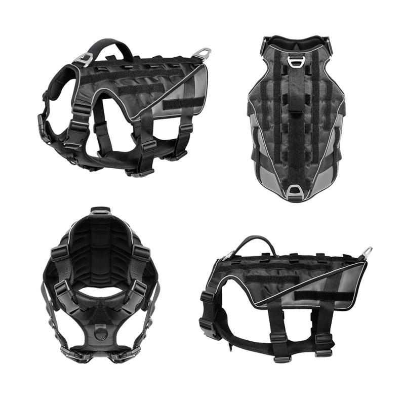 Reflective Tactical Dog Harness Military Pet Dog Vest With Etsy