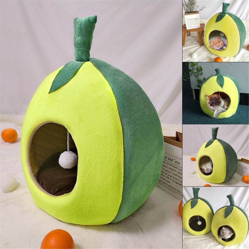 Soft Avocado Cat Bed
