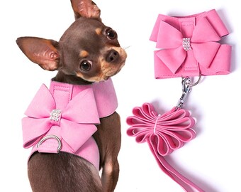 dog harness with bow