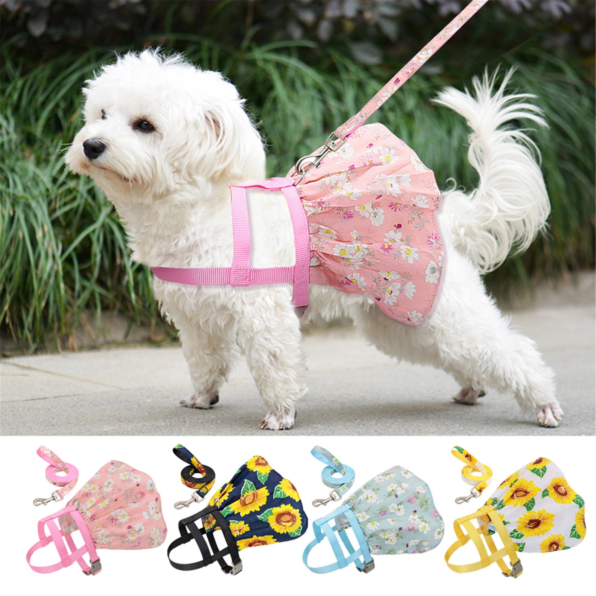 cat jeans jacket harness vest with matching lead leash set