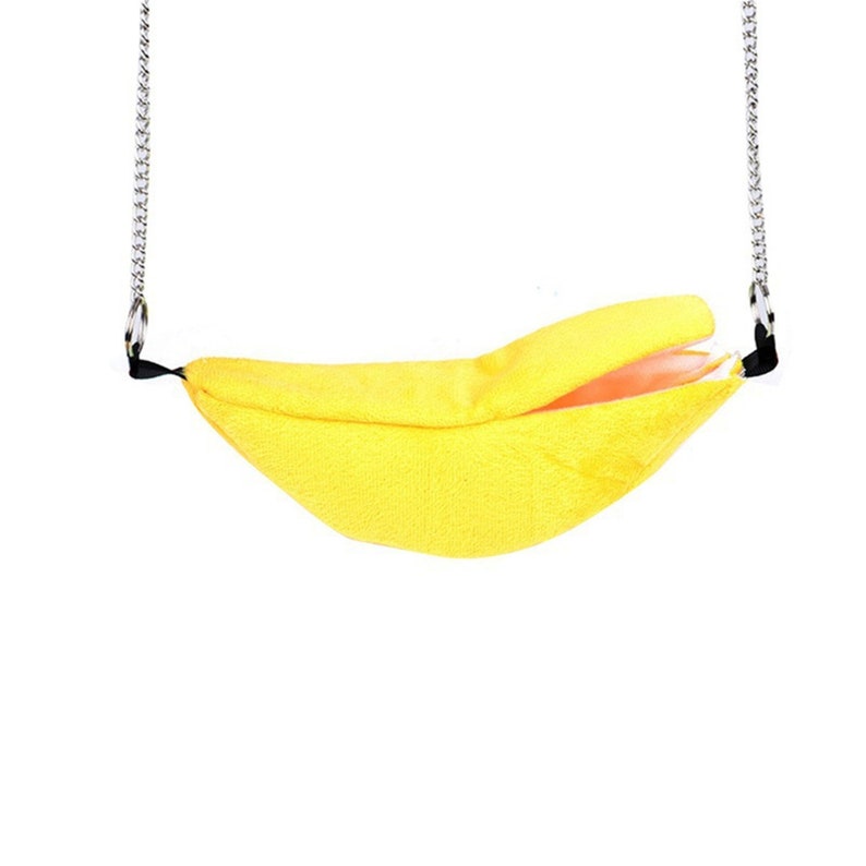 1pc Hamster Hanging House Small Animal Cages Banana Design Winter Warm Mouse Cotton Soft Bed Hammock