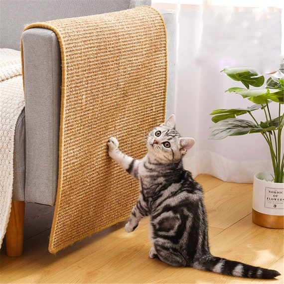Pet Cat Kitten Scratching Pad Mat Board Sisal Straw Scratcher Post Toy With Ball