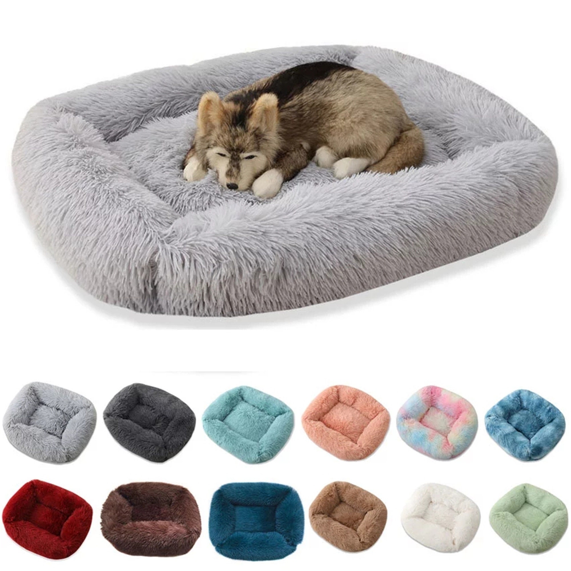 soft round dog bed