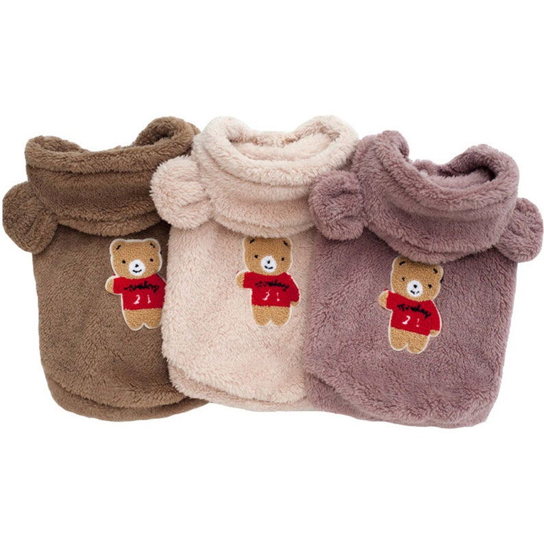 French Bulldog Pet Clothes Winter Dog Costume Soft Flannel Etsy