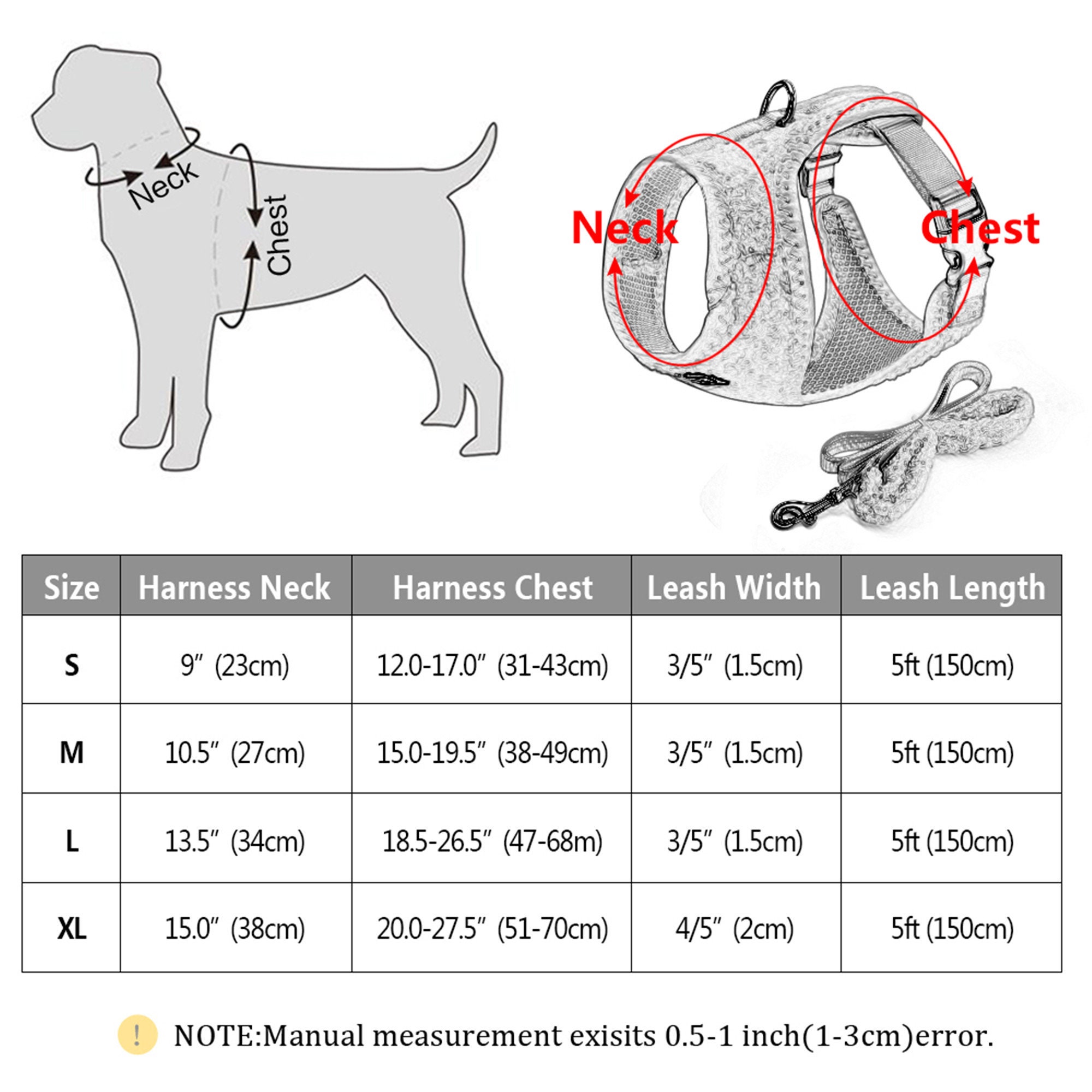 Soft Pet Dog Harness and Leash Set Nylon Breathable Dog | Etsy