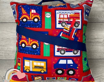 Trucks & Cars Reading pillow/ cushion, Unique gifts, Book lovers gift, Birthday gift, book pillow, children’s reading, Christmas gift