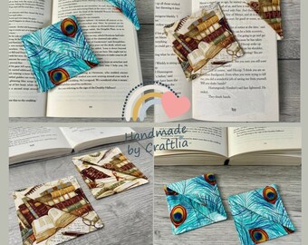 Corner bookmarks, placeholders, book lovers, small gifts, love reading, handmade gifts