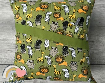 Green Safari Reading pillow/ cushion, Unique gifts, Book lovers gift, Birthday gift, book pillow, children’s reading