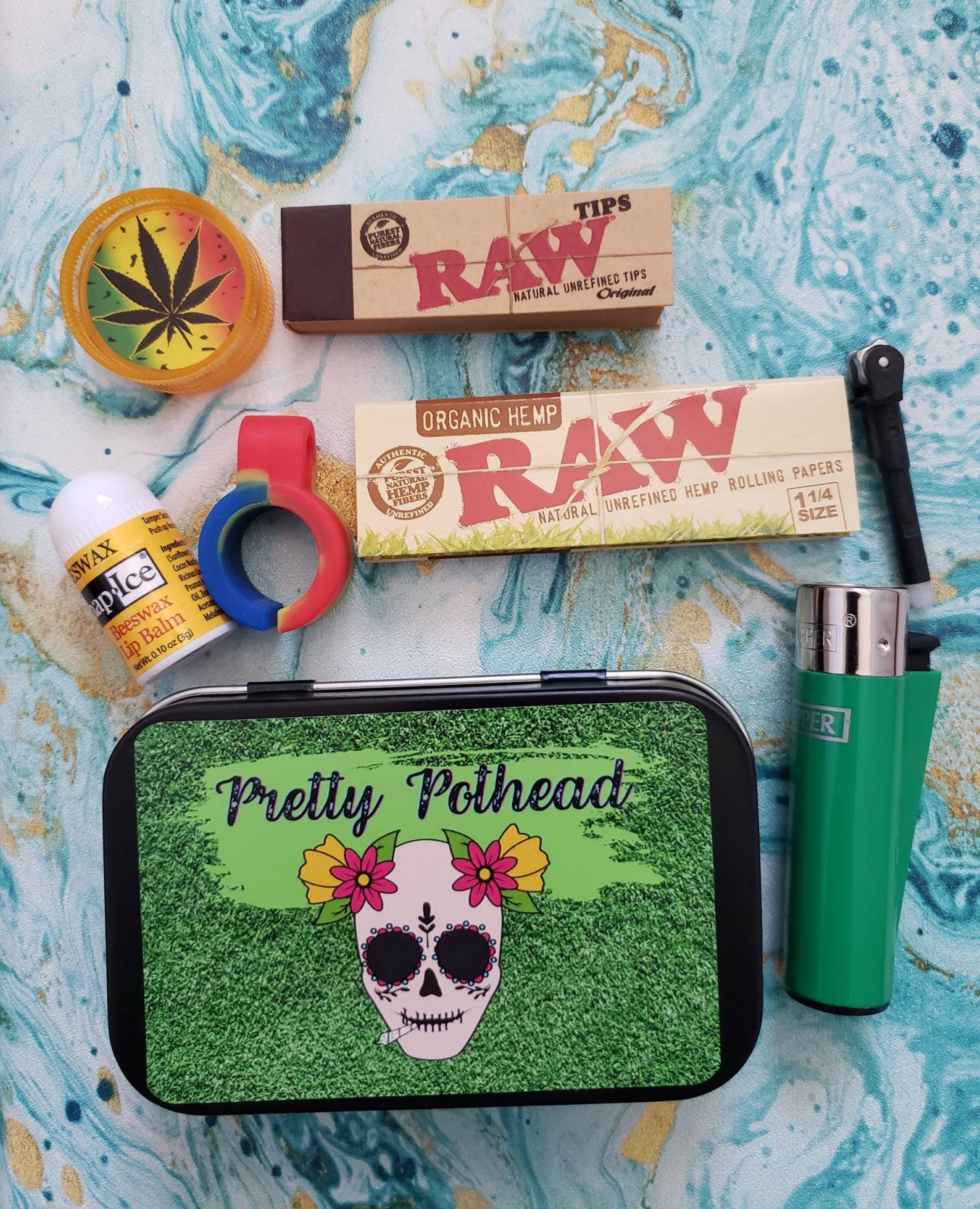 PRETTY POTHEAD KIT 7piece Stoner Kit for Her Stoner Gift Etsy