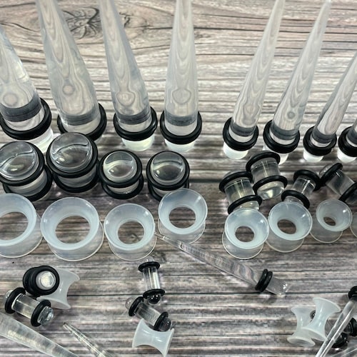 Ear Stretching 50 Pc Kit Multicolor Aftercare 14G00G Ear Etsy
