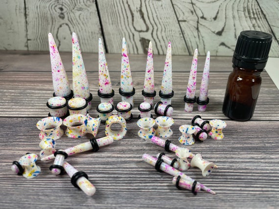 Kit D'extension D'oreille 50 Pièces - Écarteurs Et Bouchons Acrylique + Tunnels Silicone - 14G à 00G