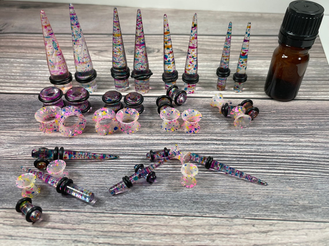 Ear Stretching 50 pc Kit Multicolor Aftercare 14G00G Ear Etsy