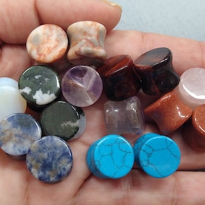 9 Paar Wert Set Plugs Gauges Multi Color Variety Double Flare Stretching Sattel Expander 18 Stück 8G-30mm