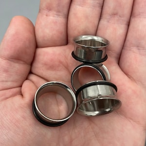12 PC gros bouchons d'oreille tunnels jauges 00g-20MM Kit d'étirement en acier après-soin (10mm),1/2"(12mm),9/16"(14mm),5/8"(16mm),11/16"(18mm), 13/16"