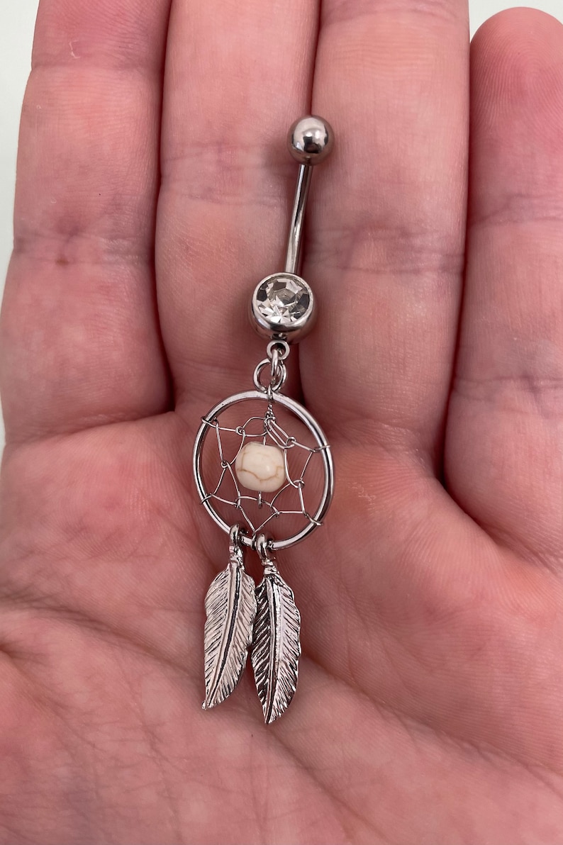 5PC Belly Button Rings Dangle Set Classy Seashell Anchor Etsy