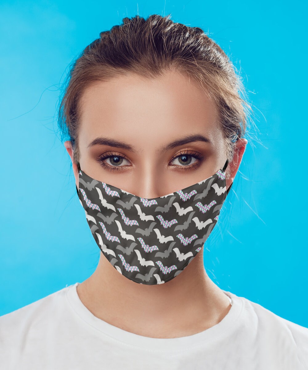 Bat Face Mask Halloween Face Mask Bat Mask Etsy UK