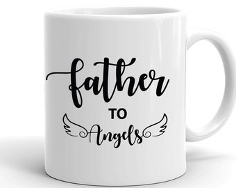 Angel Baby Fathers Day Día de los Padres De Angel Baby Angel Dads Day Coffee Mug Father To An Angel Dad of Angel Baby Child Loss Gift