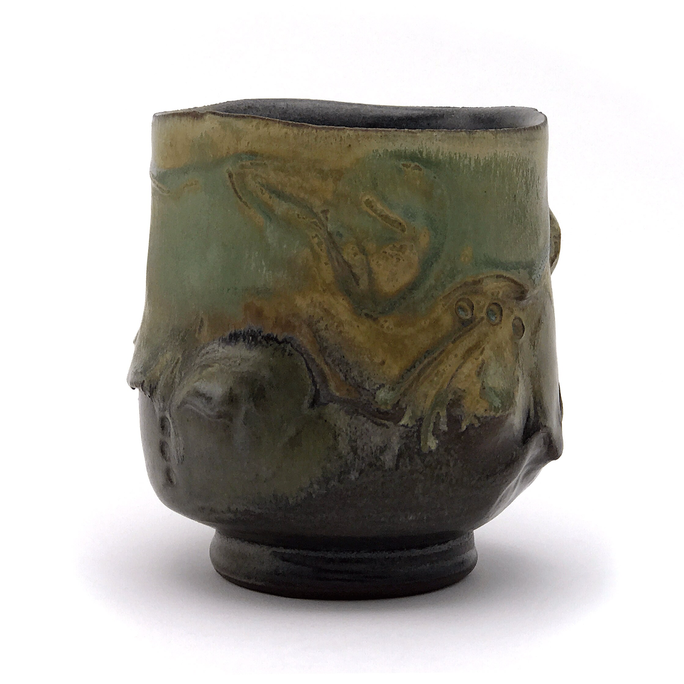 Handmade Ceramic Cup Without Handle Tea Bowl Stemless Wine Etsy