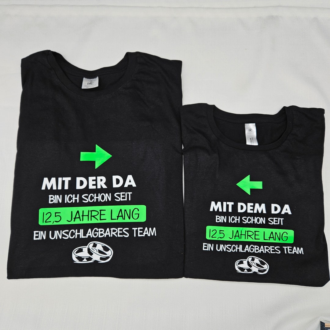 Partner Tshirt Hochzeitstag Jahrestag Paar Wunschtext Geschenk Etsy.de