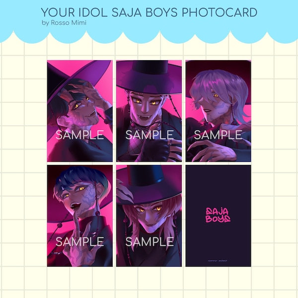 KPOP Demon Hunters YOUR IDOL Saja Boys Photocard Poca