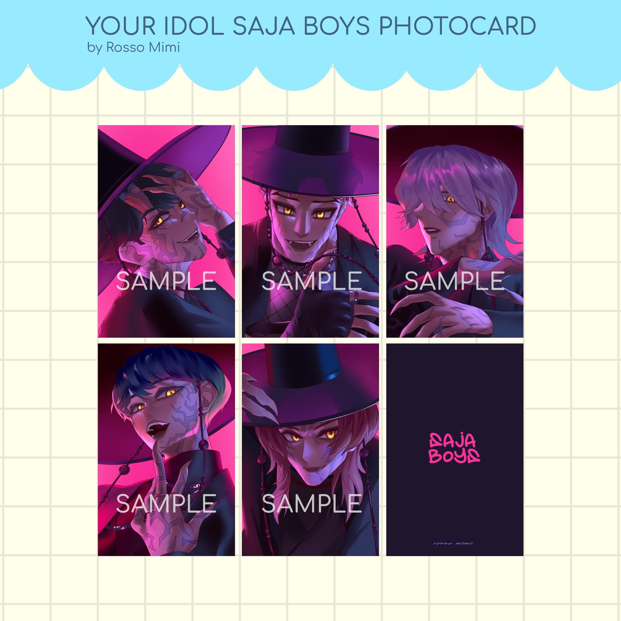 KPOP Demon Hunters YOUR IDOL Saja Boys Photocard Poca