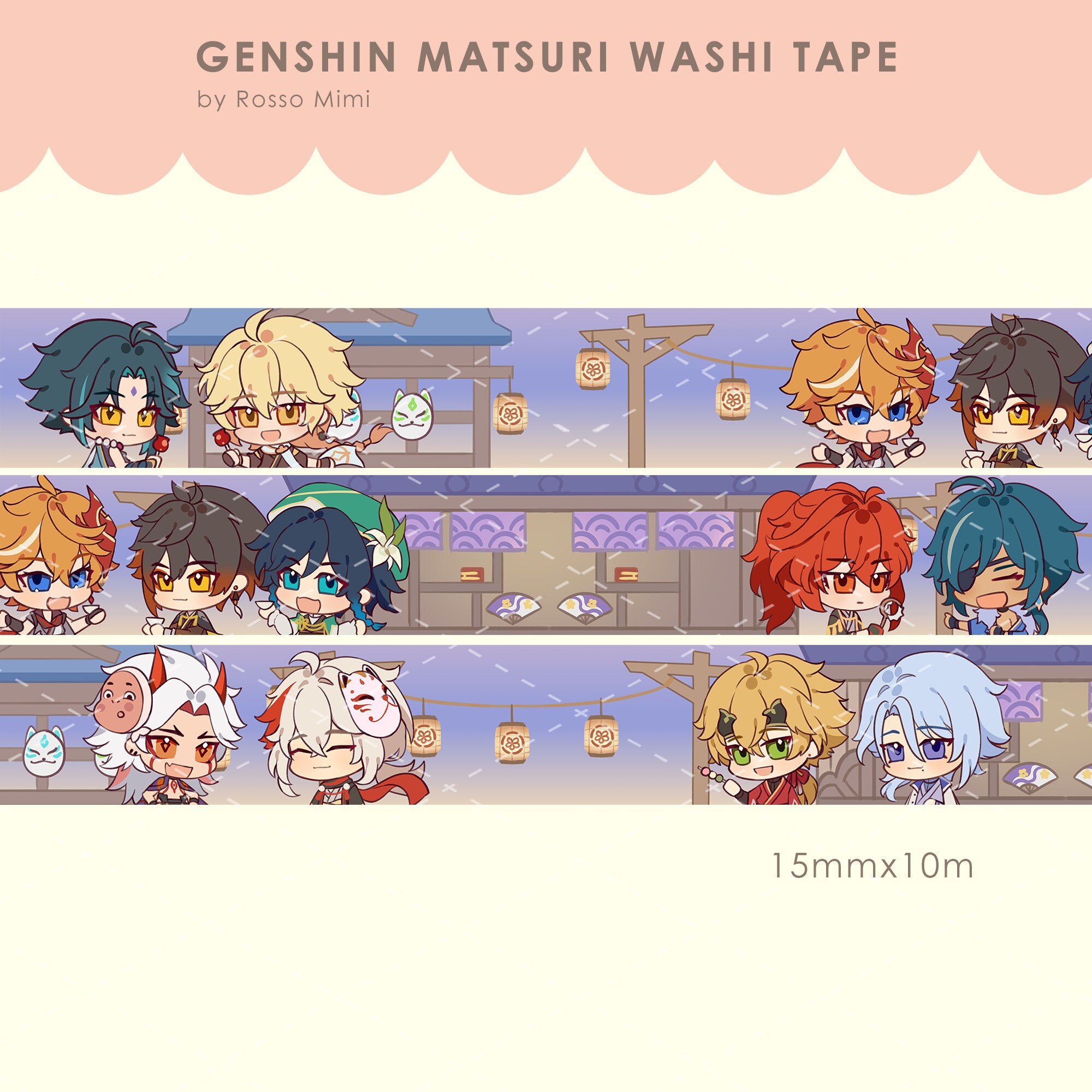 Genshin Impact Washi Tape Official Merch