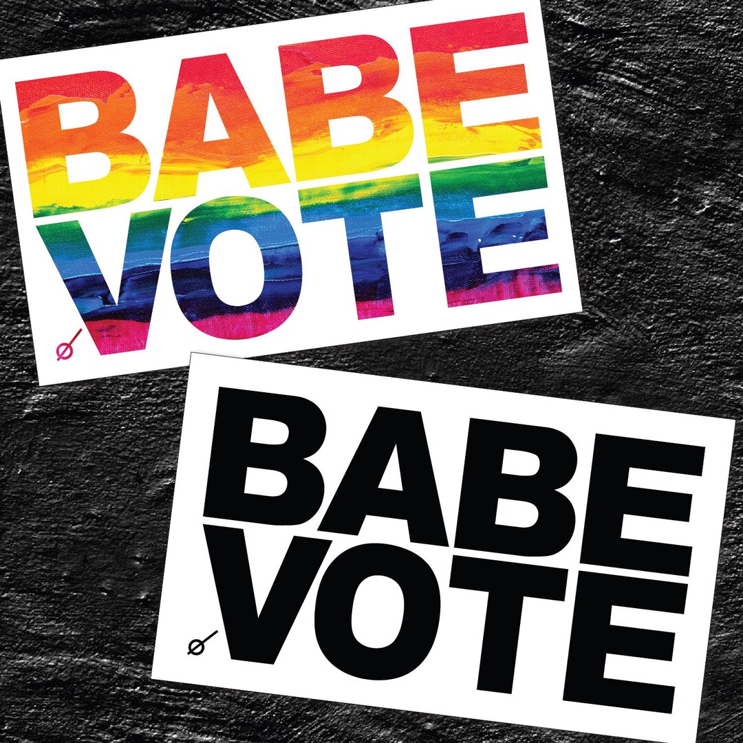 BABEVOTE 3x5 Vinyl Sticker 2-pack - Etsy