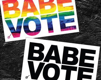 Adesivo in vinile BABEVOTE 3x5 confezione da 2