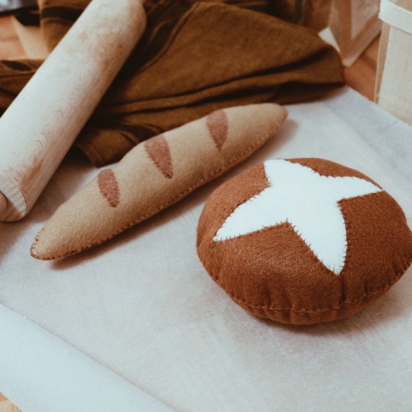 Felt BREAD and BAGUETTE - PDF sewing patterns