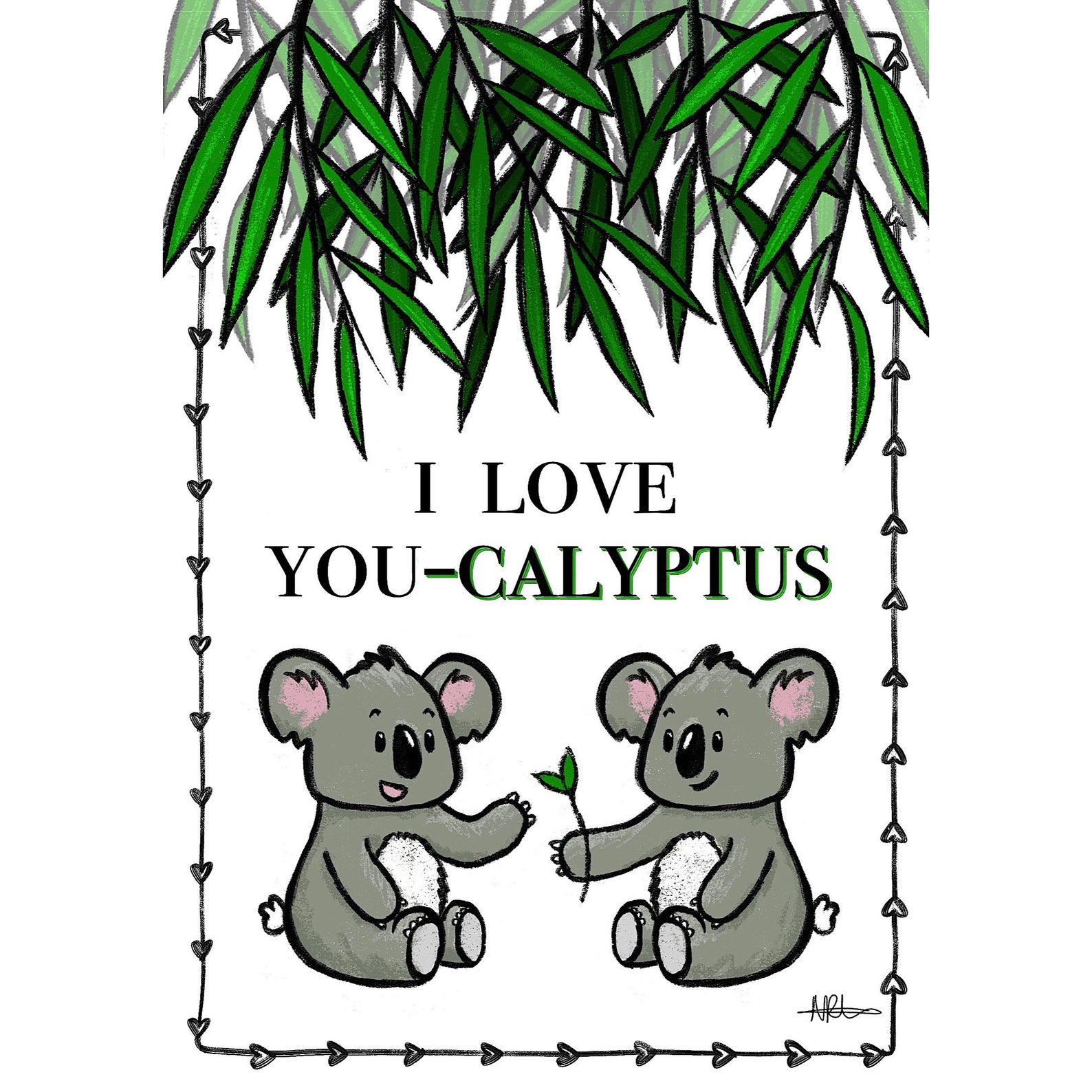 Koala Bear Pun Print/Card Etsy