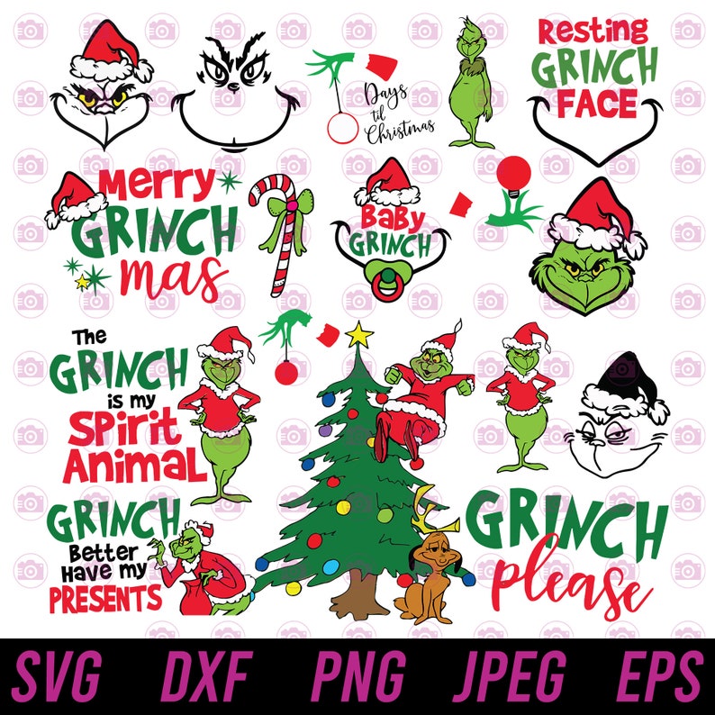 Download Grinch SVG Bundle Christmas SVG Merry Grinchmas Resting | Etsy