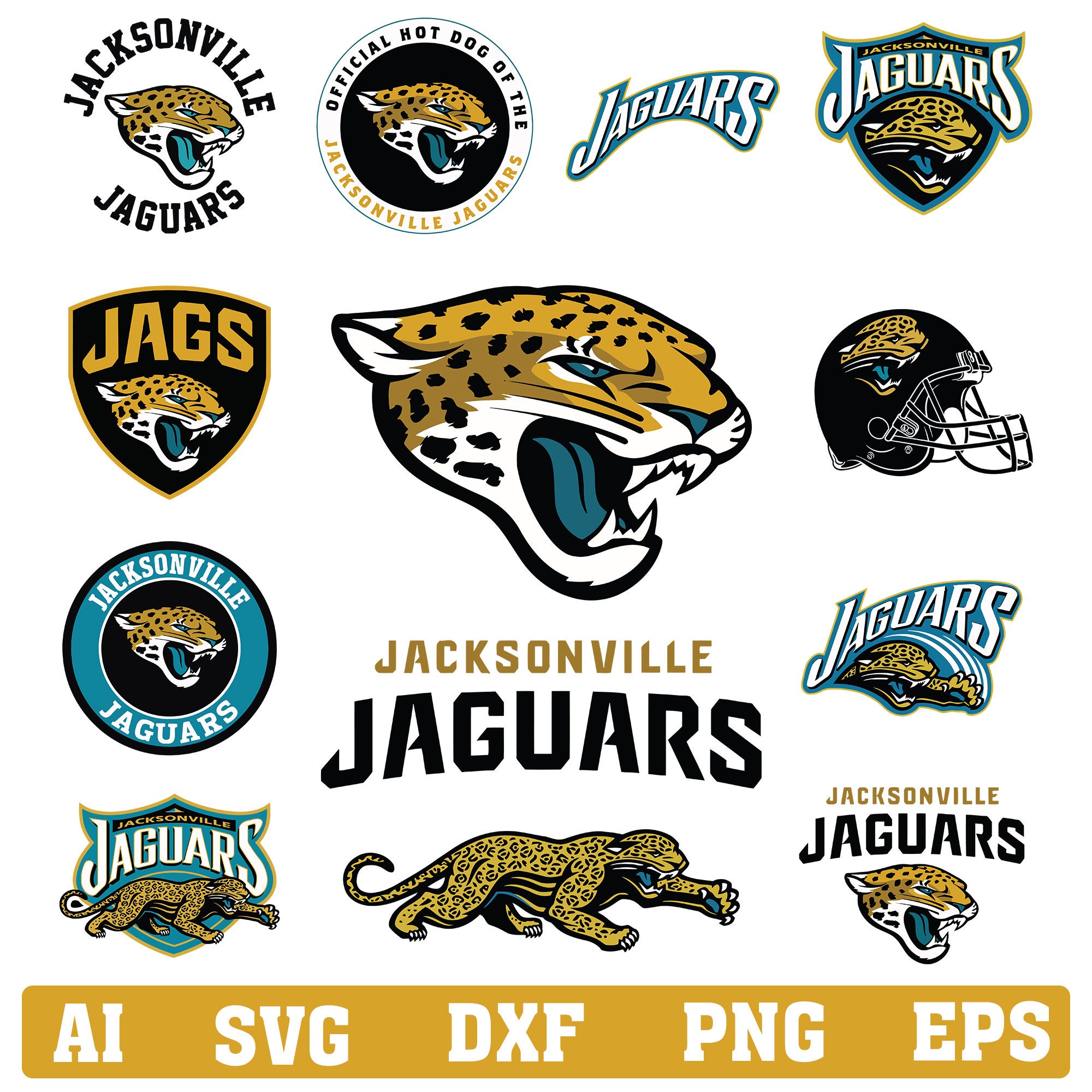 Jacksonville Jaguars Logo NFL Football SVG cut file for cricut | Etsy