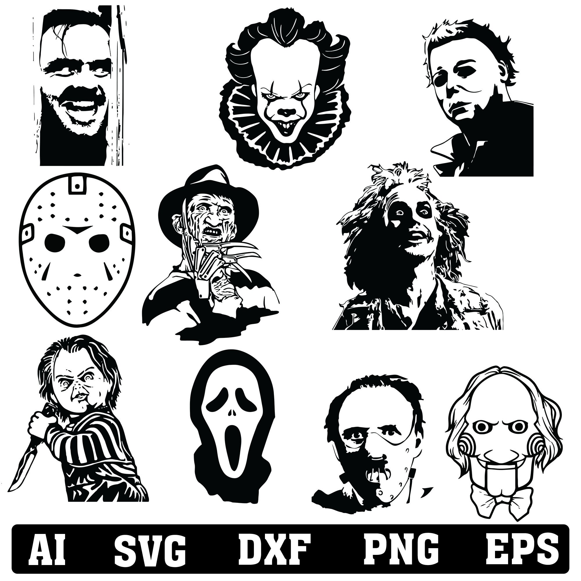 Download Halloween SVG Horror Movies SVG Halloween Bundle | Etsy