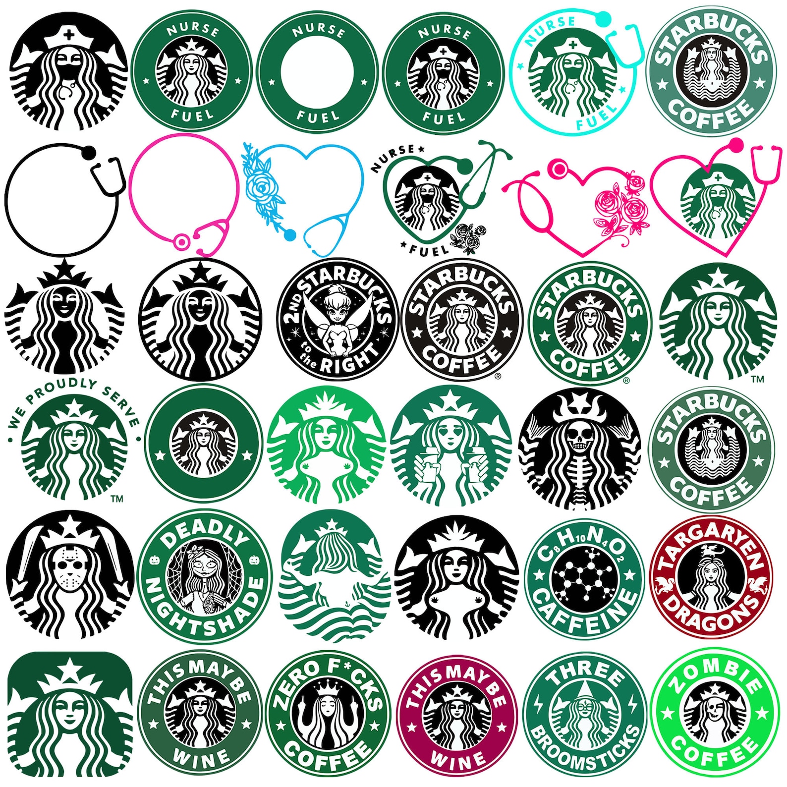 Starbucks Svg Starbucks Svg Bundle Starbucks Logo Svg Etsy