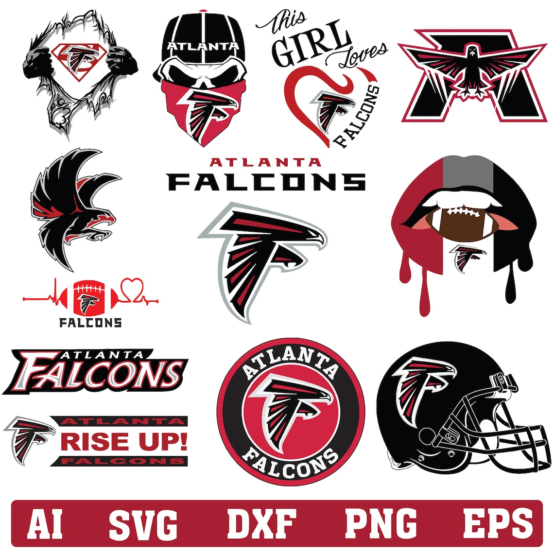 Atlanta Falcons Logo NFL Football SVG cut file for cricut | Etsy