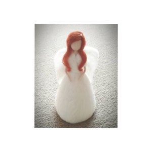 Red haired christmas tree angel, angel tree topper