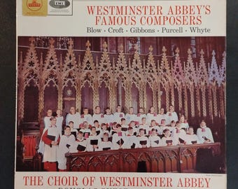 Coro de la Abadía de Westminster - Compositores famosos de la Abadía de Westminster - Disco de vinilo estéreo original de EMI