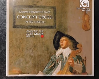 Giovanni Benadentto Platti - Concerti Grossi - Akademie Fur Alte Musik Berlin / Vintage  Harmonia Mundi Compact Disc / Made in Austria
