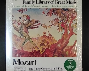 Mozart - The Piano Concerto in B Flat  / 33rpm Lp Vinyl Record Funk and Wagnalls Family Library of Great Music Album 3