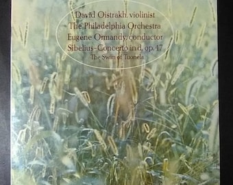 Sibelius - Concerto in D, Op. 47  Swan of Tuonela - David Oistrakh, Violin - Eugene Ormandy  / Columbia  MS6157 /Audio Desk Ultrasonic Clean