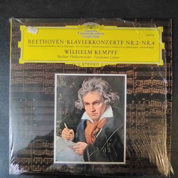 Beethoven - Piano Concerto nos  2 & 4 Wilhelm Kempff, Piano - Berlin Philharmonic /  Deutsche Grammophon Stereo 138 775  Vinyl Record