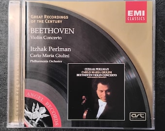 Beethoven - Violin Concerto - Itzhak Perlman - Carlo Maria Giulini Vintage  EMI Classics Compact Disc 1981 / 1998 Holland