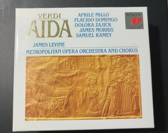 CD - Verdi - Aida (Complete Opera) Placido Domingo - James Levine - Metropolitan Opera/Sony 20 bit  3 Compact Disc set with booklet 1991