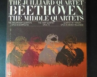 Beethoven - The Middle Quartets -   Harp Quartet -Juilliard String Quartet / Columbia 3 lp Vinyl Box Set / Audio Desk Ultrasonic Clean