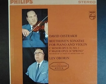 Beethoven - Sonatas For Piano  and Violin - C Minor Opus 30 & F Major Opus 23 "Spring" - David Oistrakh - Lev Oborin/  Stereo Vinyl Record