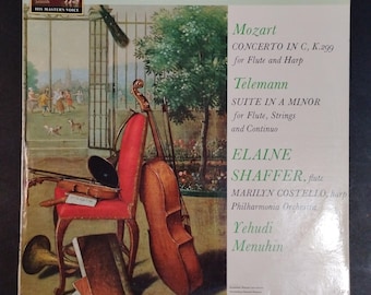 Mozart - Concerto in C K299 & Telemann Suite in A Minor - Yehudi Menuhin /  UK HMV Stereo ASD 575 Vinyl Record