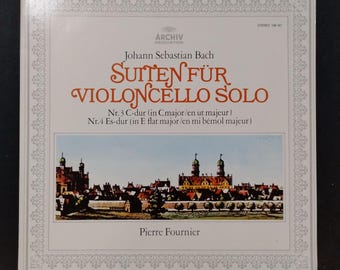 Bach - Cello Suites 3 & 4 - Pierre Fournier, cello / Archiv Productions Vinyl Record