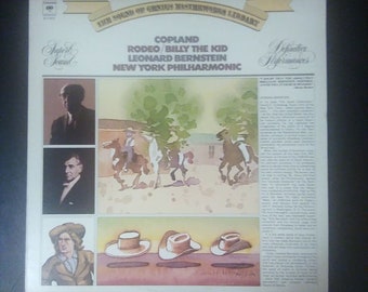 Aaron Copeland - Billy The Kid - Rodeo - Leonard Bernstein /  CBS Masterworks Stereo Vinyl Record - Sound of Genius Masterworks