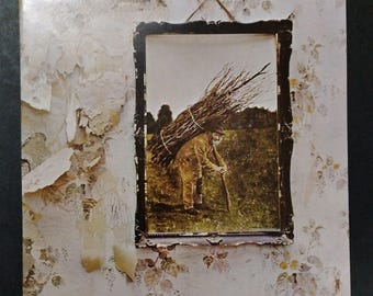 Led Zeppelin IV -  Vintage Vinyl Lp Record  / Jimmy Page  Robert Plant / Audio Desk Clean with Lyric Insert