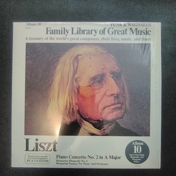 Liszt - Piano Concerto No 2 / Hungarian Rhapsody No 6 - Hungarian Fantasy / The Great Composers Album 10 / Vinyl Record